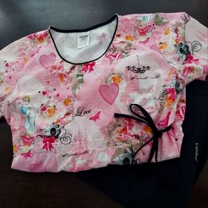 1 set of Disney Cinderella scrubs, small